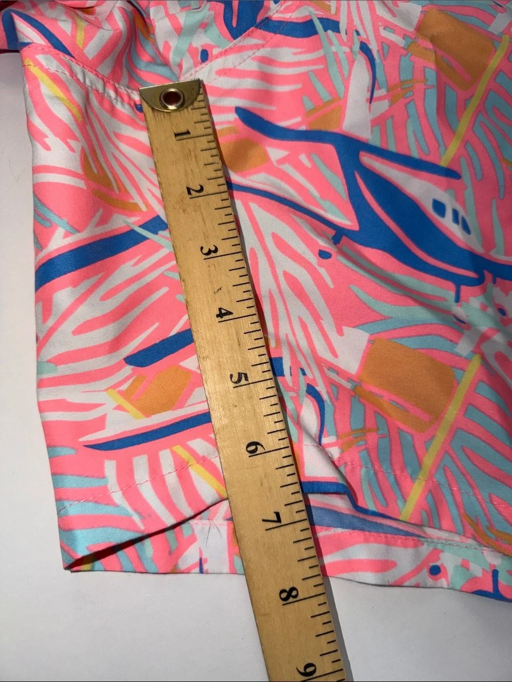 Vineyard Vines Pink Tropical Palm & Whale Print Swim Shorts